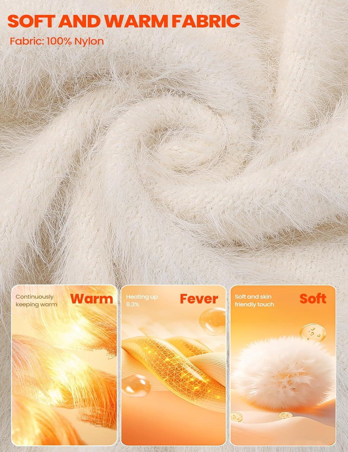 Arssm Womens Fuzzy Cardigan Sweater V Neck Cardigans Button Down Fluffy Knit Top Fashion 2026 Knitwear(Beige)