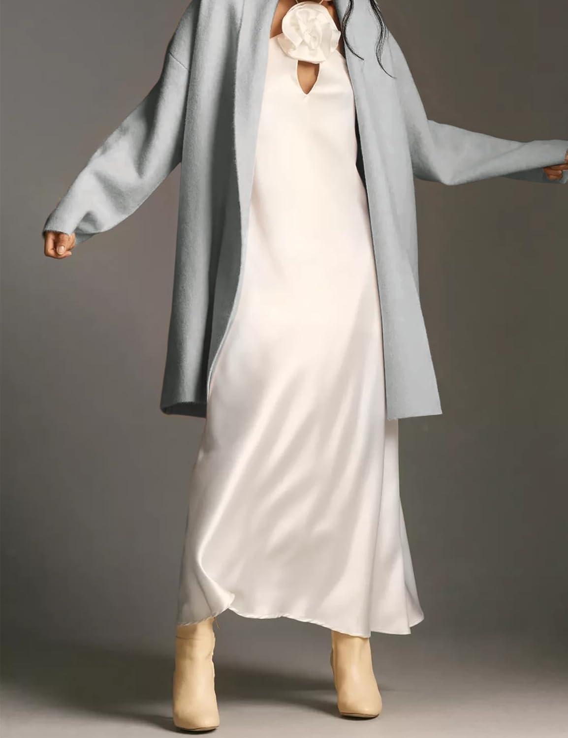 Arssm Womens Long Cardigan Oversized Chunky Open Front Sweaters Slouchy Knit Long Sleeve Fall Coat 2025 Trendy Outwear(Grey)