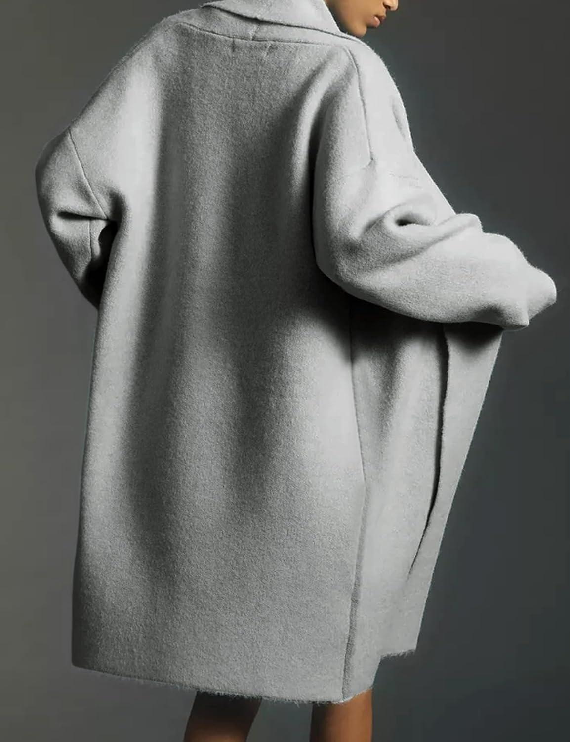 Arssm Womens Long Cardigan Oversized Chunky Open Front Sweaters Slouchy Knit Long Sleeve Fall Coat 2025 Trendy Outwear(Grey)