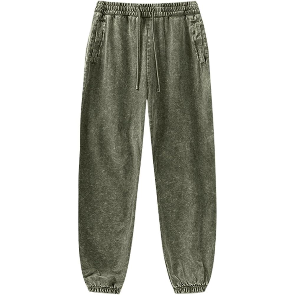 Arssm Mens Sweatpants Baggy Streetwear Pant Athletic Jogger Pants Workout Long Pants(Army)
