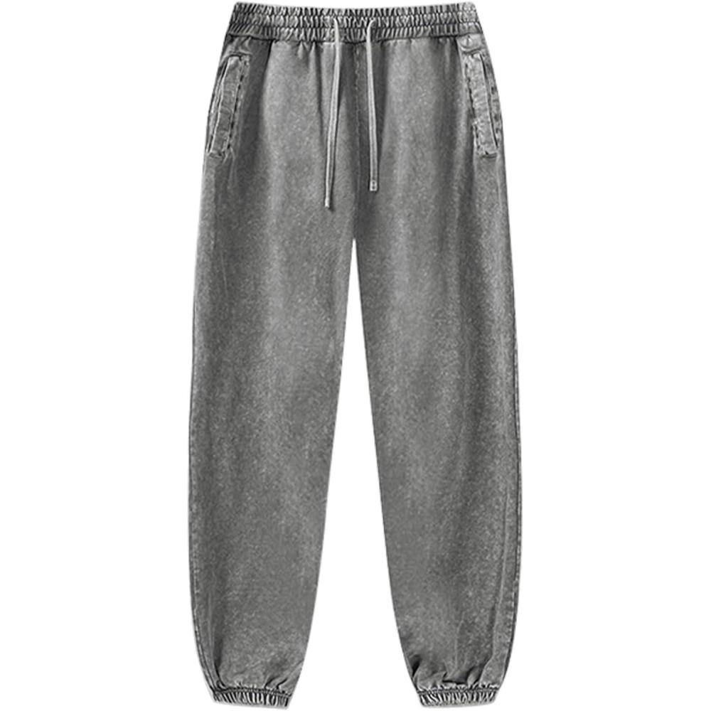 Arssm Mens Sweatpants Baggy Streetwear Pant Athletic Jogger Pants Workout Long Pants(Grey)
