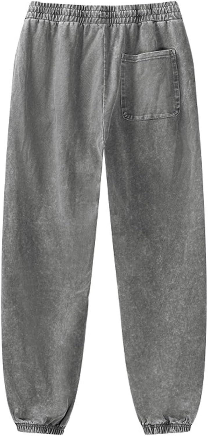 Arssm Mens Sweatpants Baggy Streetwear Pant Athletic Jogger Pants Workout Long Pants(Grey)