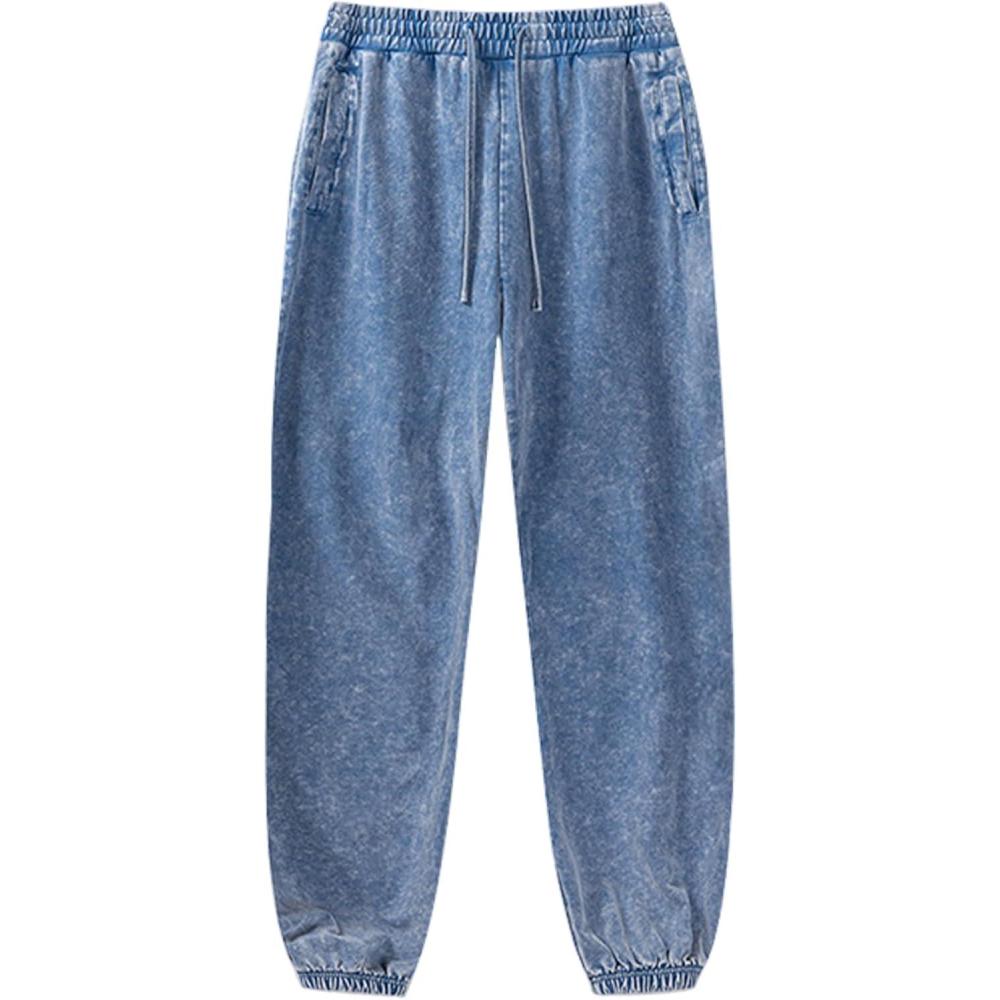 Arssm Mens Sweatpants Baggy Streetwear Pant Athletic Jogger Pants Workout Long Pants(Blue)
